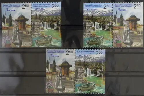 Bosnien Herzegowina 589 und 590 D+E postfrisch Zusammendrucke aus M-Heft #GG628