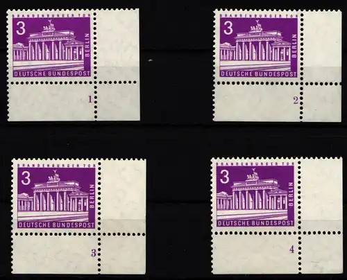 Berlin 231 postfrisch mit Formnummern 1-4 #GO927