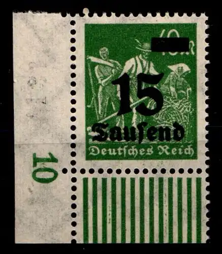 Deutsches Reich 279b postfrisch Eckrand unten links #GS386