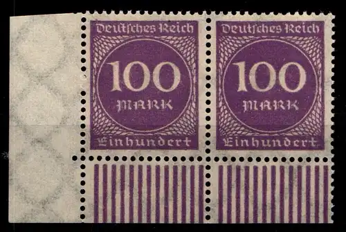 Deutsches Reich 268b postfrisch Eckrand-Paar unten links #GS342