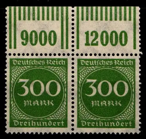 Deutsches Reich 270 WOR postfrisch Oberrand-Paar, WOR 2/9/2 und 1/11/1 #GS347