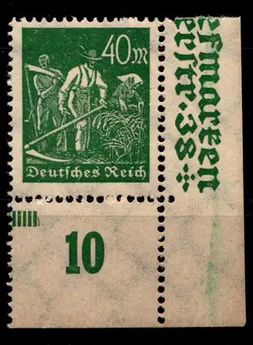 Deutsches Reich 244a postfrisch vom Eckrand unten rechts #GX446