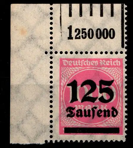 Deutsches Reich 291aW OR postfrisch 1/5/1 vom Eckrand #GS894