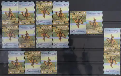 Kasachstan 794 postfrisch Zusammendrucke aus Kleinbogen II / CEPT #GG641