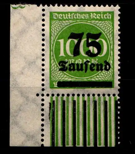 Deutsches Reich 288 postfrisch Eckrand unten links #GS443