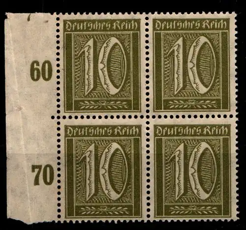 Deutsches Reich 159 postfrisch 4er Block vom Seitenrand #GS730