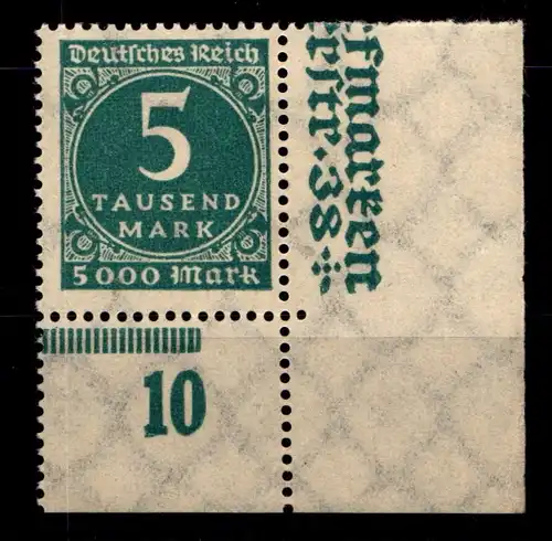 Deutsches Reich 274POR postfrisch vom Eckrand unten rechts #GS709