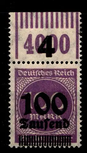Deutsches Reich 289bW OR postfrisch OPD Stettin, 1/11/1 #GS855