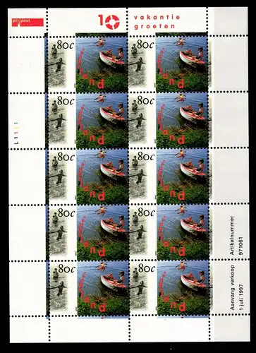 Niederlande 1623 postfrisch Kleinbogen Schifffahrt #GW290