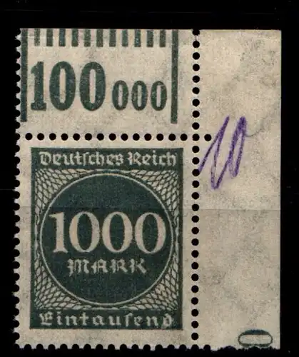 Deutsches Reich 273WOR postfrisch 1/11/1 vom Eckrand #GS708