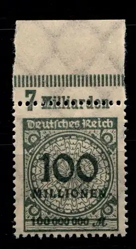 Deutsches Reich 322POR postfrisch Platte B #GS674