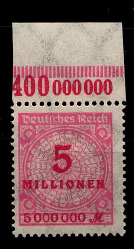 Deutsches Reich 317AP OR postfrisch Platte B #GX689