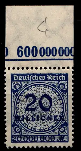 Deutsches Reich 319APa OR postfrisch Platte C #GX719