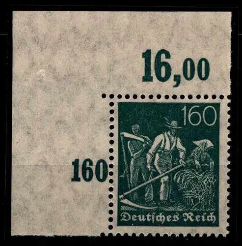 Deutsches Reich 170P OR postfrisch vom Eckrand #GX897