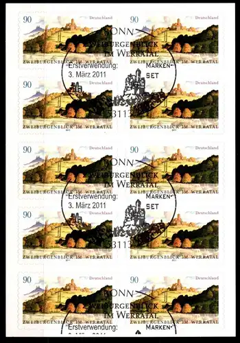 BRD 2856 gestempelt als Folienblatt 16 #GK151