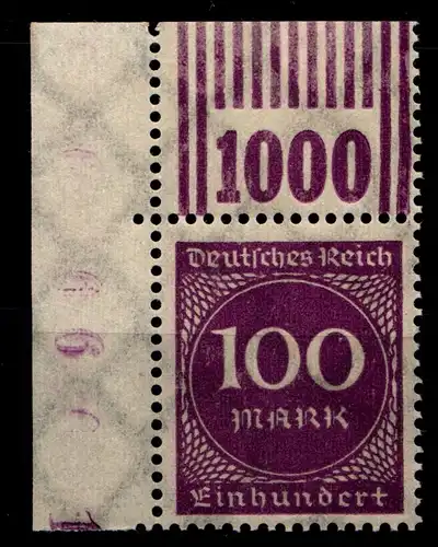 Deutsches Reich 268W OR postfrisch 2/9/2 vom Eckrand #GS991