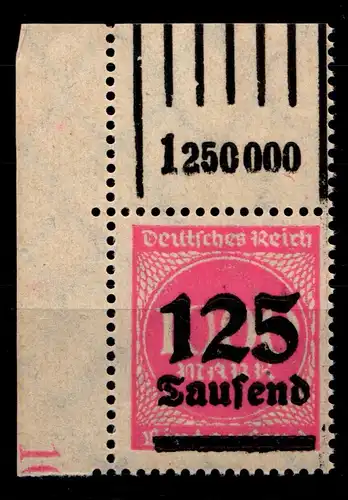 Deutsches Reich 291W OR postfrisch 1/5/1 vom Eckrand #GX561