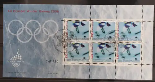Schweiz IOC 5 gestempelt Ersttagsstempel / Kleinbogen #GG905