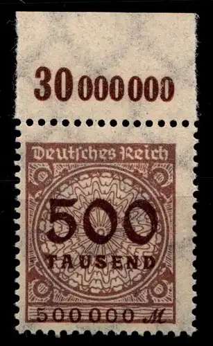 Deutsches Reich 313AP OR postfrisch Platte A #GX643