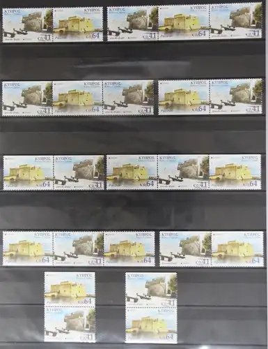 Zypern 1373 und 1374 A+D postfrisch Zusammendrucke / CEPT #GG746