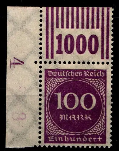 Deutsches Reich 268W OR postfrisch 2/9/2 vom Eckrand #GS992