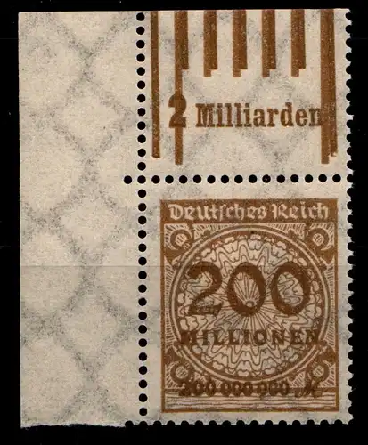 Deutsches Reich 323AW OR postfrisch 1/4/1 - 1/5/1 vom Eckrand #GX779