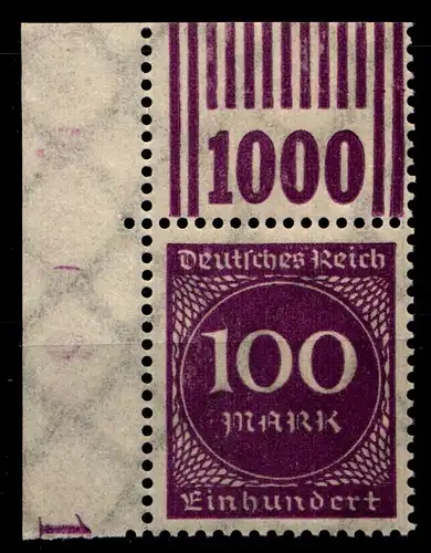 Deutsches Reich 268W OR postfrisch 2/9/2 vom Eckrand #GS990