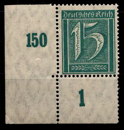 Deutsches Reich 160 postfrisch vom Eckrand #GX864