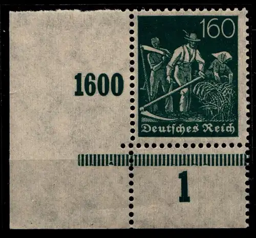 Deutsches Reich 170 postfrisch vom Eckrand #GX899