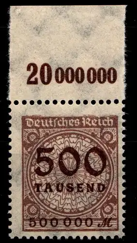 Deutsches Reich 313AP OR postfrisch Platte A #GX645