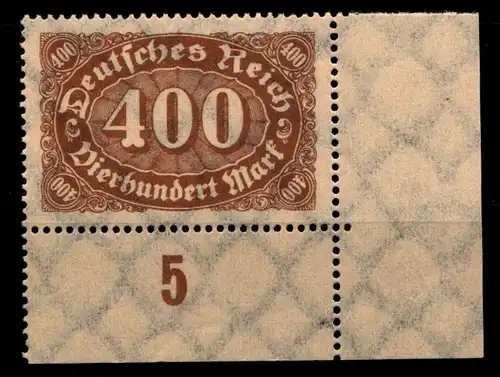 Deutsches Reich 250 postfrisch vom Eckrand unten rechts #GX416