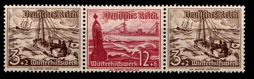 Deutsches Reich Zd W 132 postfrisch Zusammendruck nicht vorgefaltet #GZ751