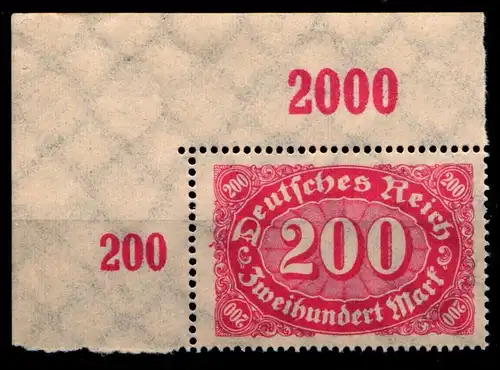 Deutsches Reich 248P OR postfrisch vom Eckrand oben links #GX403