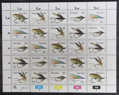 Transkei 132-136 postfrisch Zusammendruckbogen #GG933