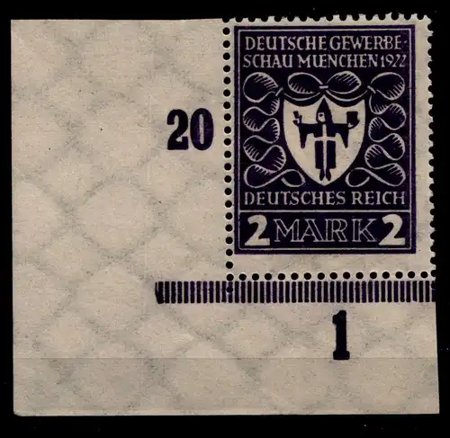 Deutsches Reich 200a postfrisch vom Eckrand #HA071