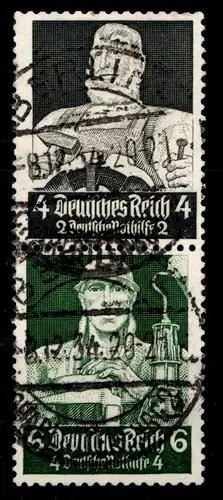 Deutsches Reich Zd S 219 gestempelt Zusammendruck nicht vorgefaltet #GZ745