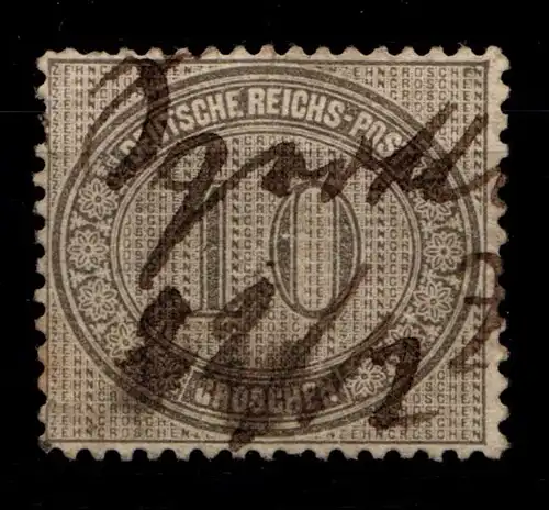 Deutsches Reich 12 gestempelt leichte Mängel kurzer Zahn #HG534