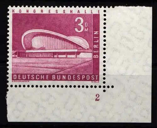 Berlin 154w postfrisch als Eckrand mit Formnummer 2 #GO935