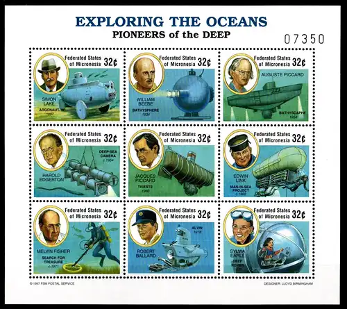 Mikronesien 571-579 postfrisch Kleinbogen Schifffahrt #GW320