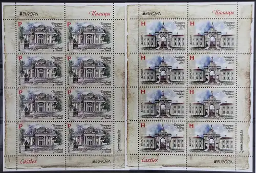 Weißrussland 1187 und 1188 postfrisch Kleinbogensatz / CEPT #GG735