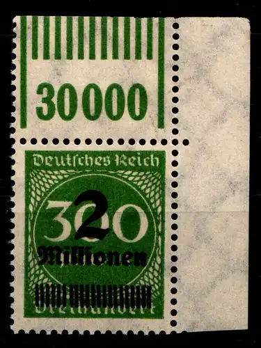 Deutsches Reich 310 OPD D a W OR postfrisch 1/11/1 vom Eckrand #GX598