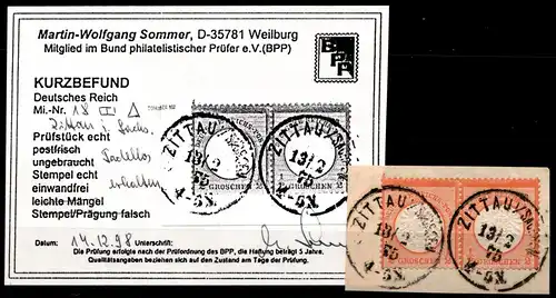 Deutsches Reich 18 gestempelt Sachsen Stempel, Kurzbefund Sommer BPP #HG537