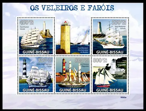 Guinea Bissau 4384-4388 postfrisch Block Schifffahrt #GW389