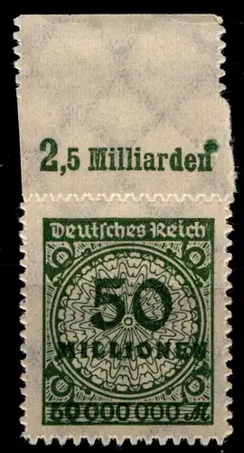 Deutsches Reich 321BP OR postfrisch Platte A #GX744