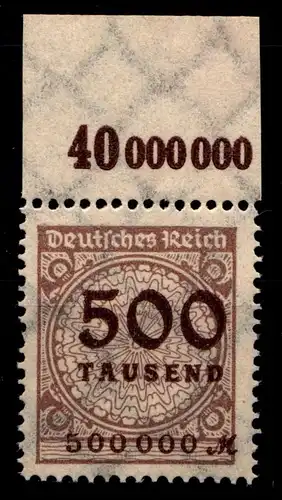 Deutsches Reich 313AP OR postfrisch Platte A #GX636