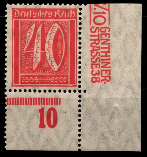 Deutsches Reich 163 postfrisch vom Eckrand #GX878