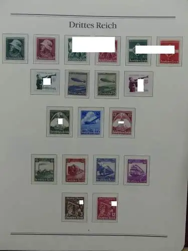 Deutsches Reich 1933-1945 mit ca. 4.400,- Kat im Borek Vordruck #LW083