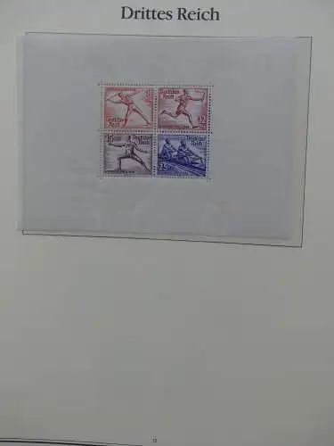 Deutsches Reich 1933-1945 mit ca. 4.400,- Kat im Borek Vordruck #LW083