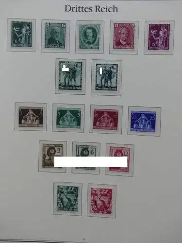 Deutsches Reich 1933-1945 mit ca. 4.400,- Kat im Borek Vordruck #LW083