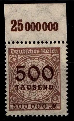 Deutsches Reich 313AP OR postfrisch Platte A #GX640